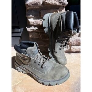Caterpillar Mens Size 9 Waterproof Work Boots Grey Rugged Outdoor Comfort Tie up